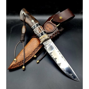 КРУЧЕНИЙ ніж ручної роботи майстра Павла Гончаренка, сталь - cpm121rex™ в ламінаті з нержавіючої сталі 95х18, 68 HRC. Photo 3